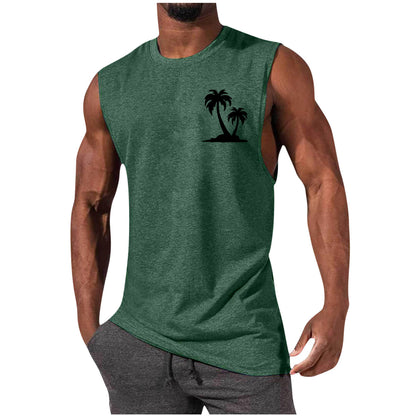European And American Sleeveless T-shirt Summer Loose Sports Vest Men