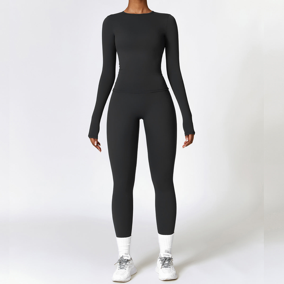 Tight-Fitting Brushed Yoga Suit – Quick-Drying Fitness Clothes for Women