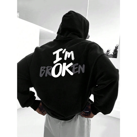 European Size Hoodie Im OK New Men's Hoodie Hip Ho
