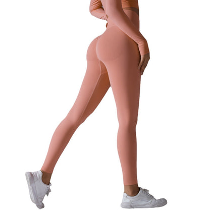 Seamless High-Waisted Yoga Pants – Nude Feel Slim Fit Leggings for Women’s Fitness & Workout