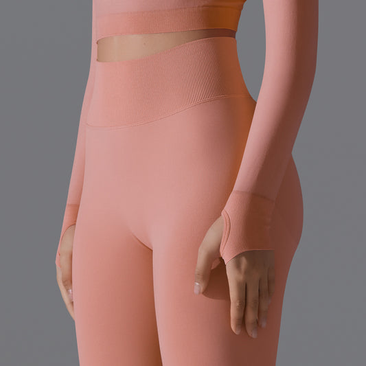 Seamless High-Waisted Yoga Pants – Nude Feel Slim Fit Leggings for Women’s Fitness & Workout